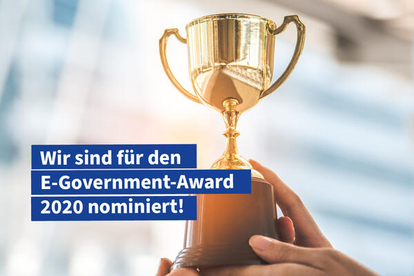 Wir sind für den E-Government-Award 2020 nominiert!